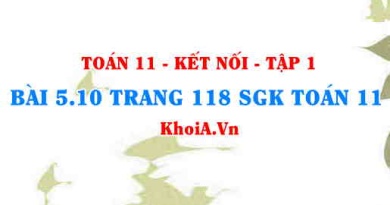 Bài 5.10 trang 118 SGK Toán 11 tập 1 Kết nối tri thức